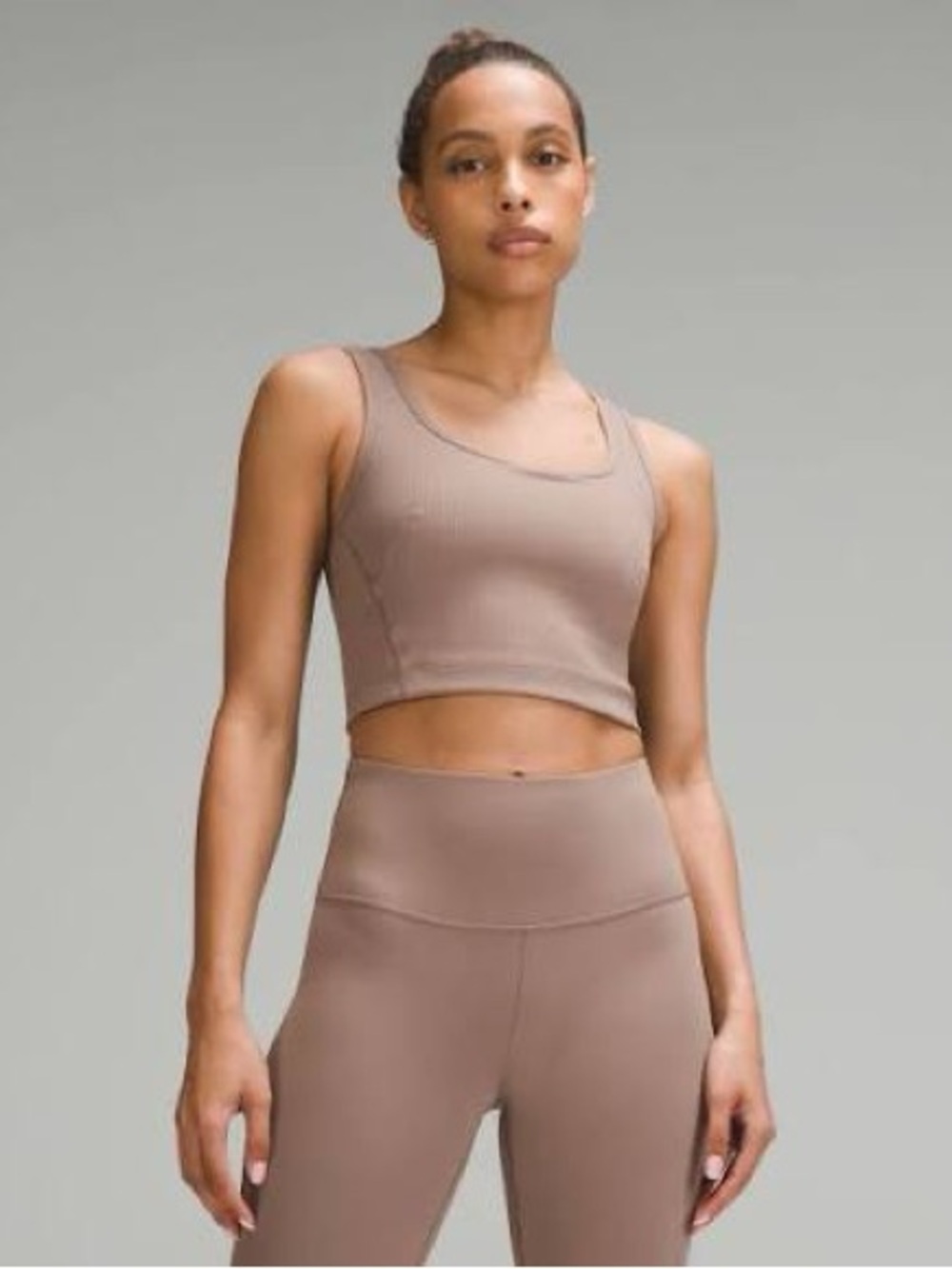 NWT Lululemon Wunder Train Scoop Neck Tank Rib Walnut Crunch Size 6